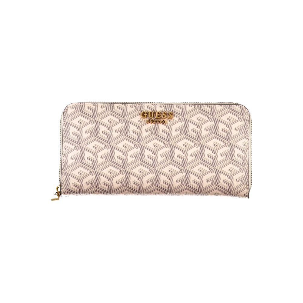 Guess Jeans Chic Beige Pung med Flere Rum
