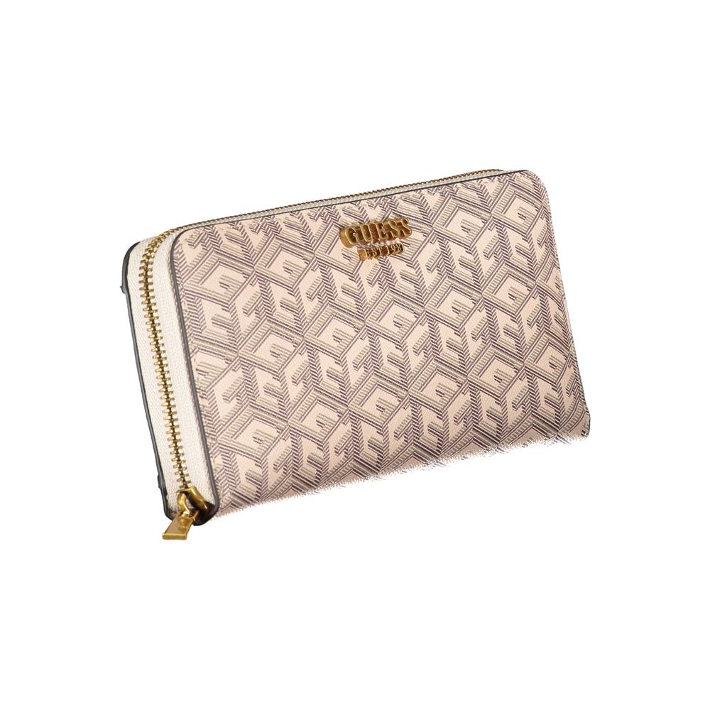 Guess Jeans Chic Beige Pung med Flere Rum