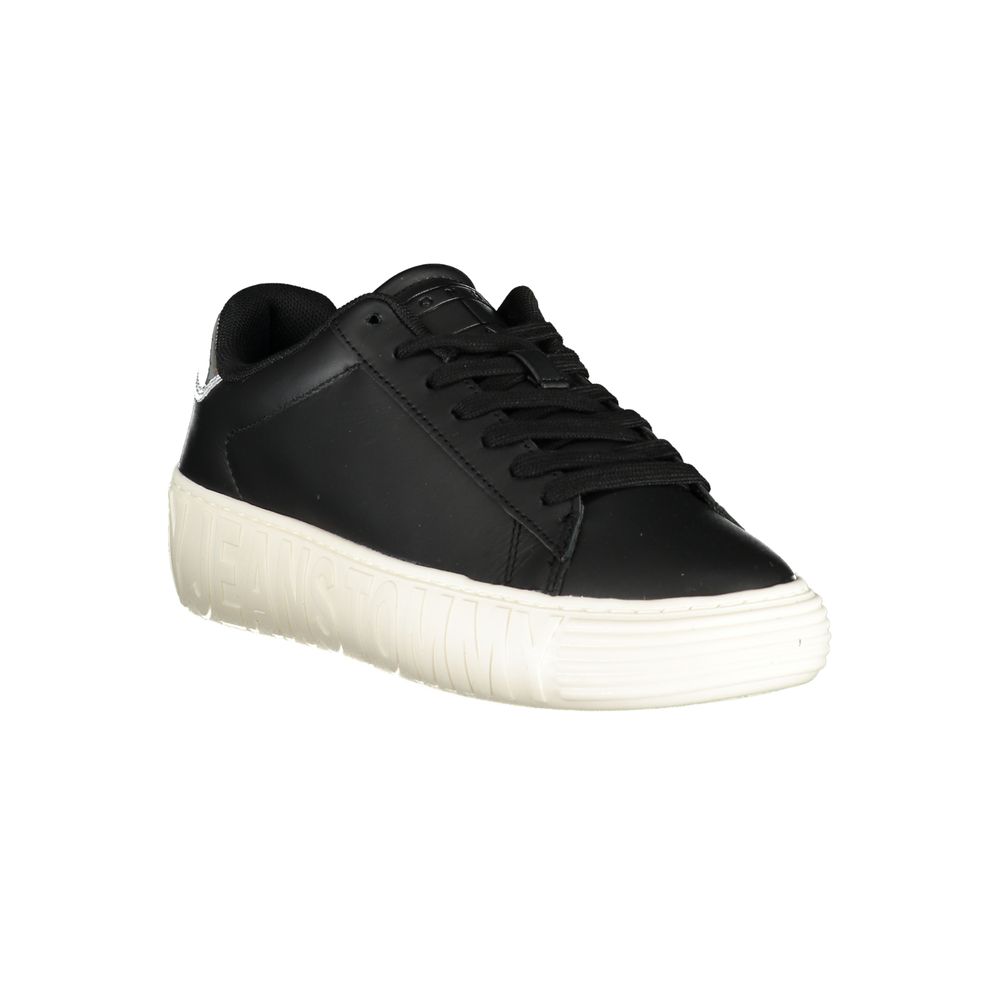 Tommy Hilfiger sort lædersneaker til kvinder