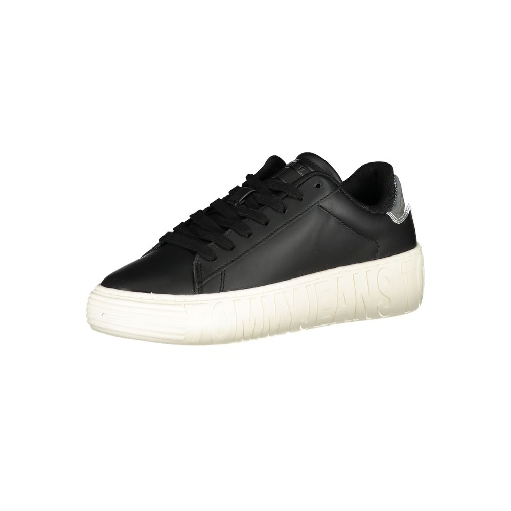 Tommy Hilfiger sort lædersneaker til kvinder