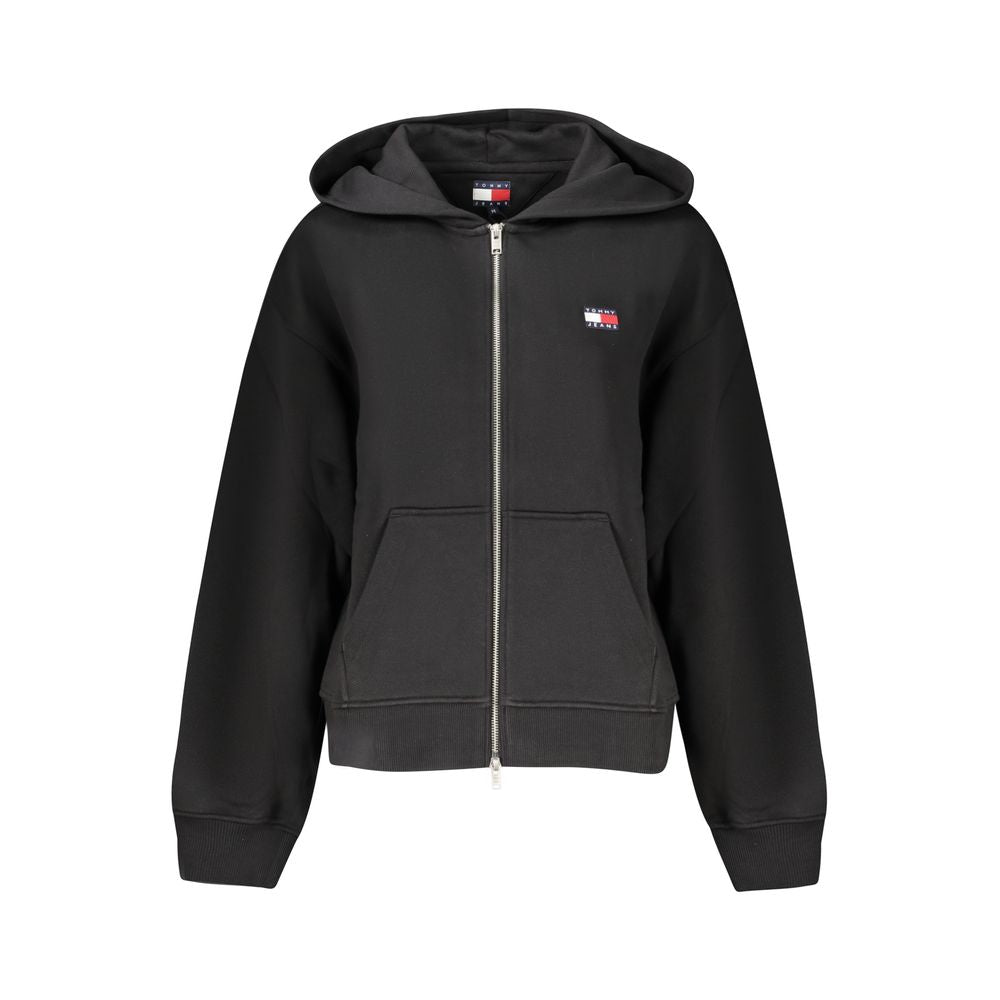 Tommy Hilfiger sort bomuldshættetrøje til kvinder