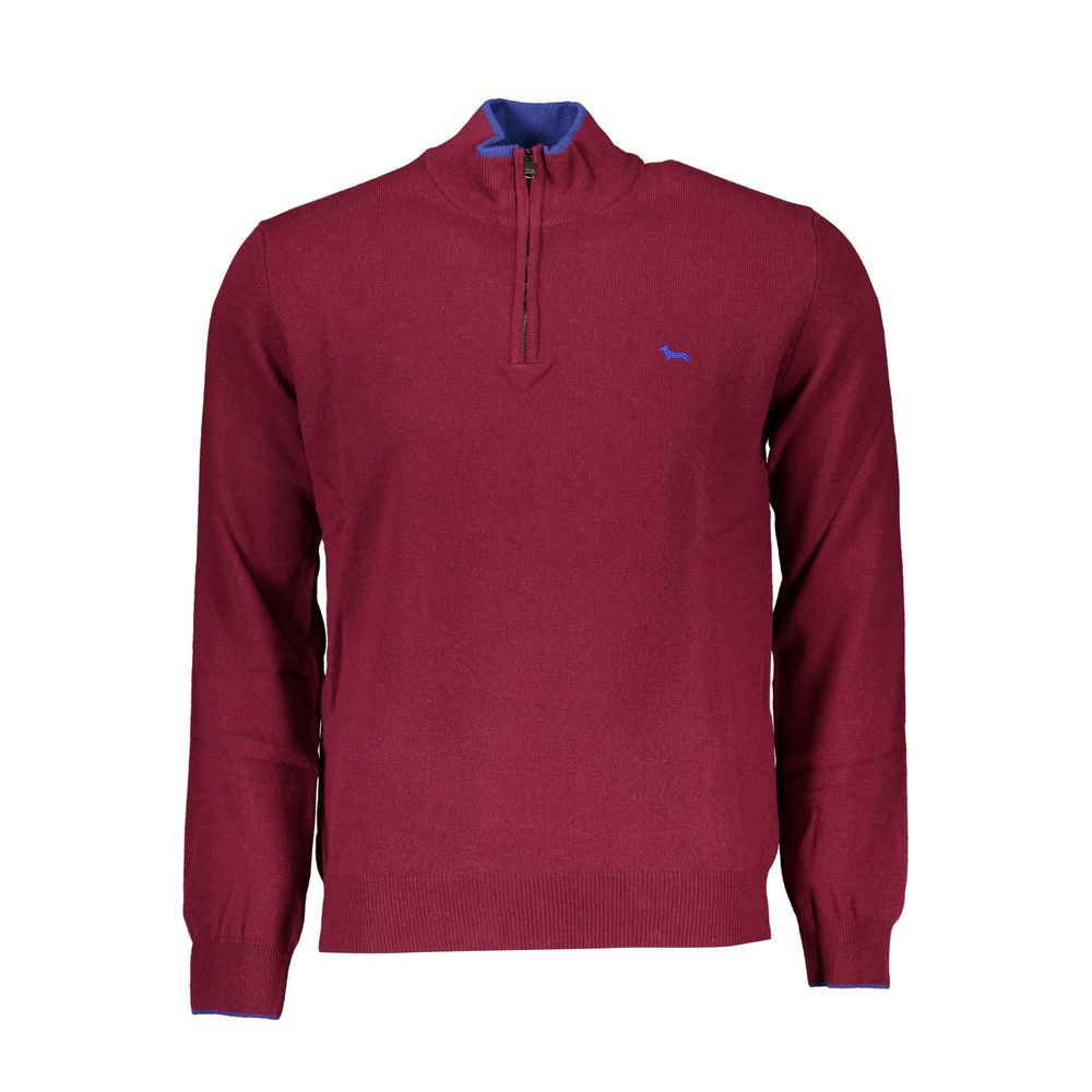 Harmont & Blaine Elegant Halv Lynlås Sweater med Broderidetaljer