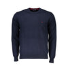 Harmont & Blaine Rund Hals Broderet Blå Sweater