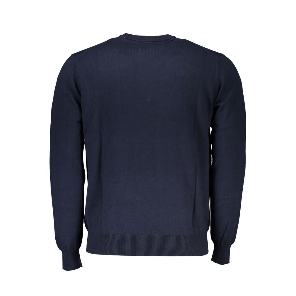 Harmont & Blaine Rund Hals Broderet Blå Sweater