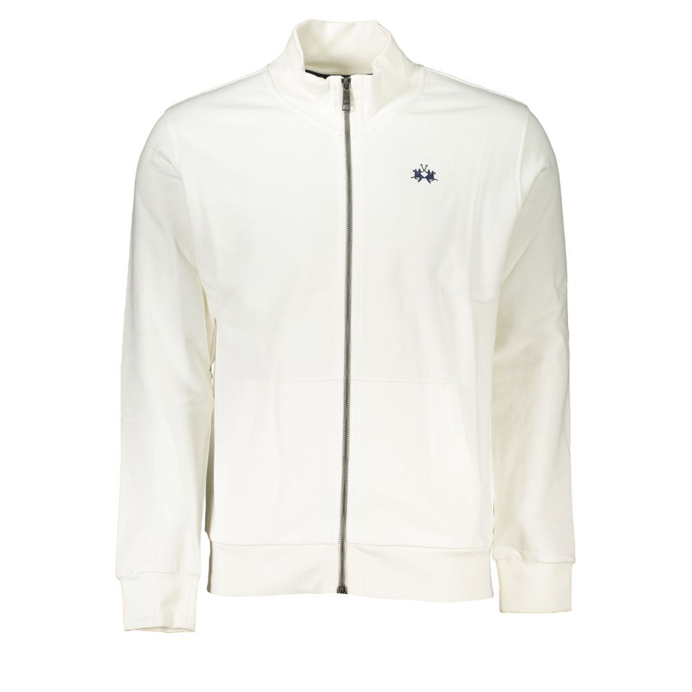 La Martina Elegant Hvid Fleece Sweatshirt - Regular Fit