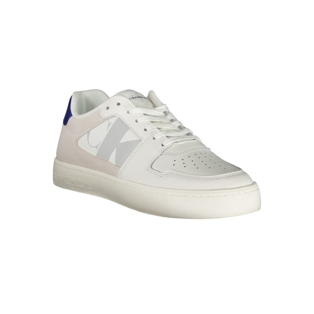 Calvin Klein Hvid Læder Herre Sneaker