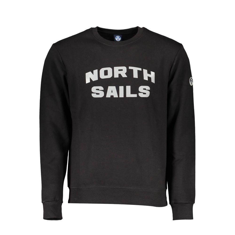 North Sails sort bomulds herretrøje