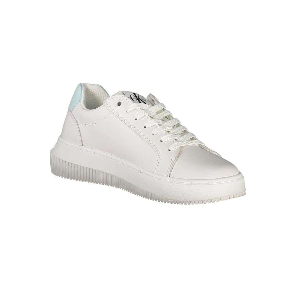 Calvin Klein Hvid Læder Dame Sneaker