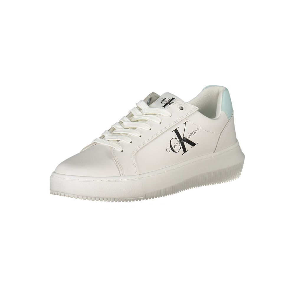 Calvin Klein Hvid Læder Dame Sneaker