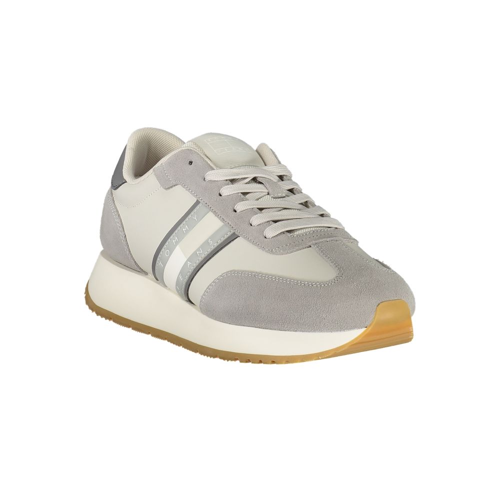 Tommy Hilfiger Grå Læder Herre Sneaker