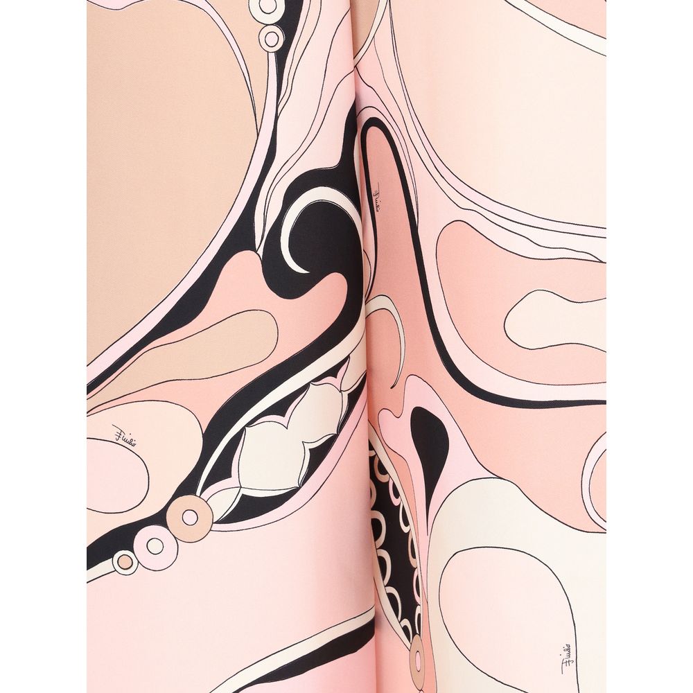 Emilio Pucci silkebukser med orkidéprint