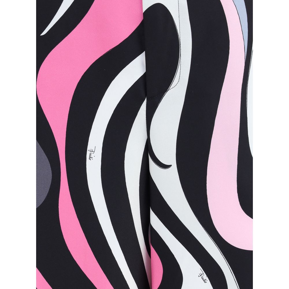 Emilio Pucci silkebukser med marmorprint