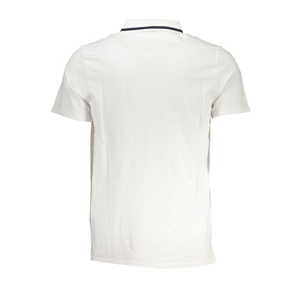 Fila Sleek hvid bomuldspolo med kontrastdetaljer