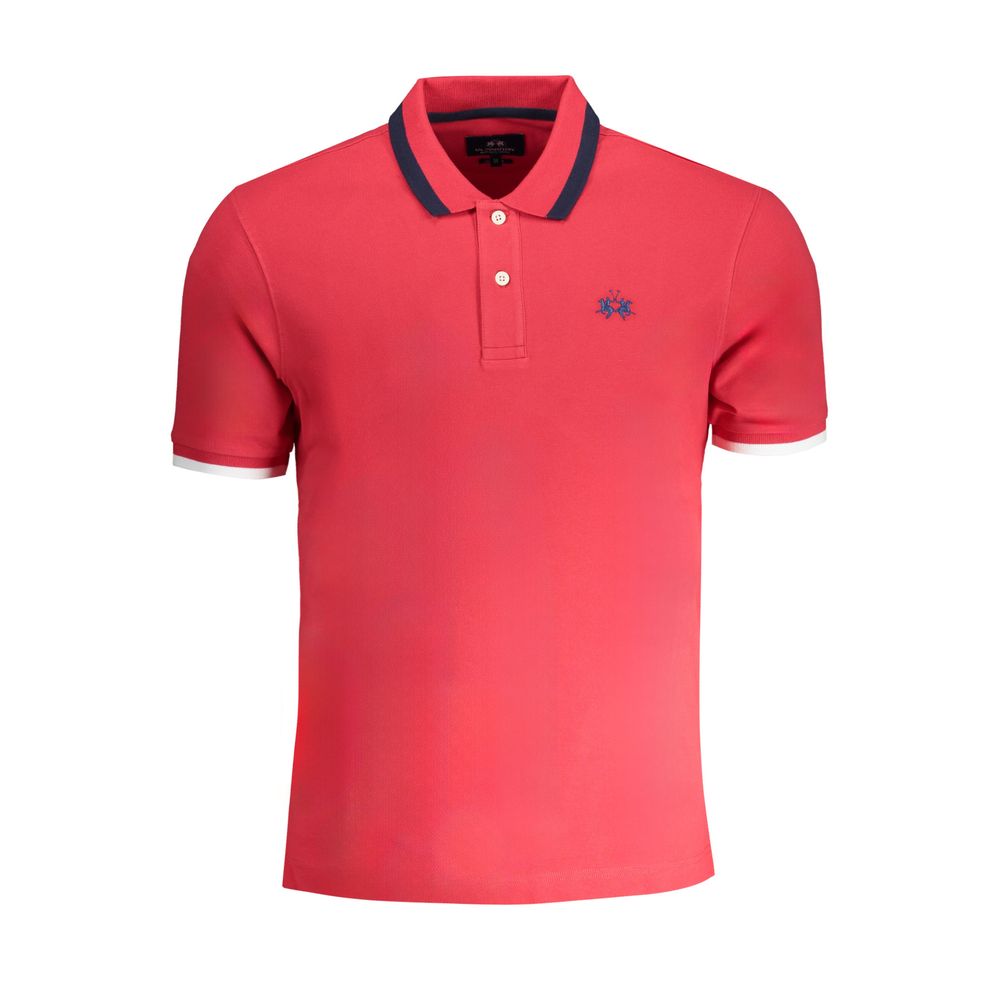La Martina rød bomuld poloshirt
