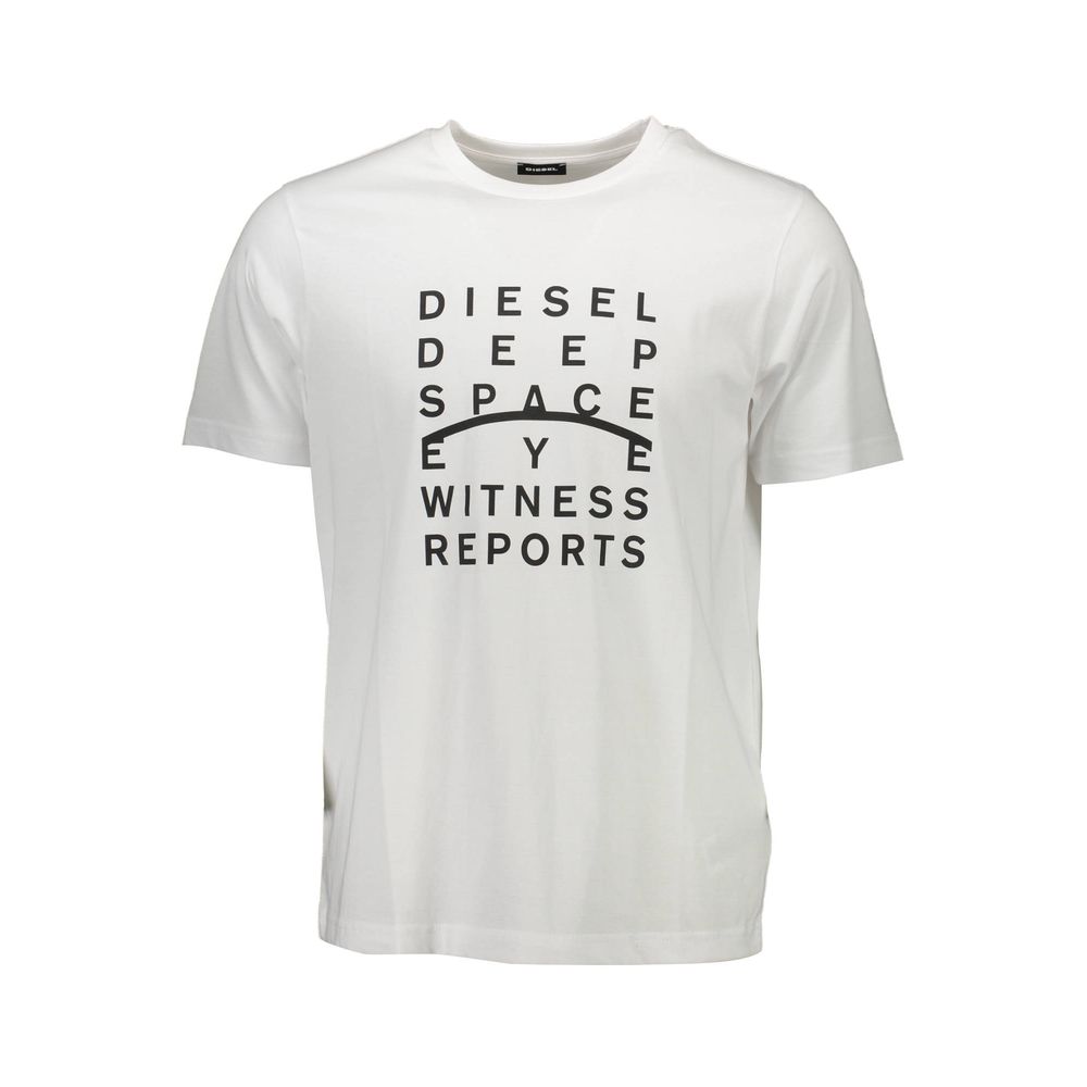 Diesel Hvid Bomuld Herre T-shirt