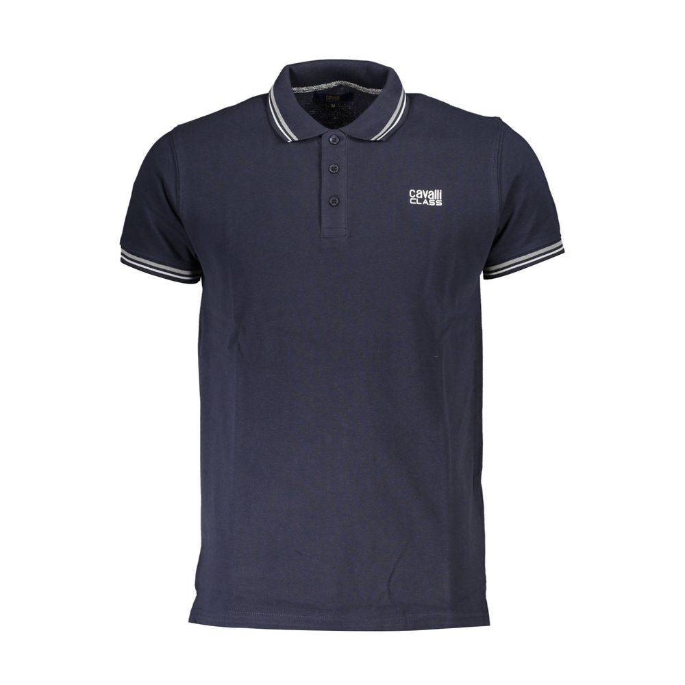 Cavalli Class Blå Bomuldspoloshirt
