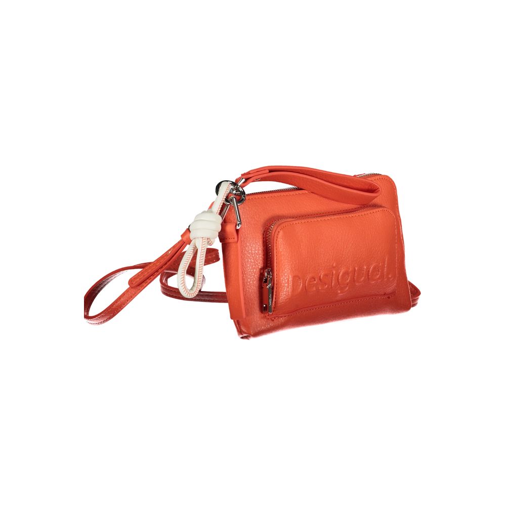Desigual lyserød polyethylen håndtaske