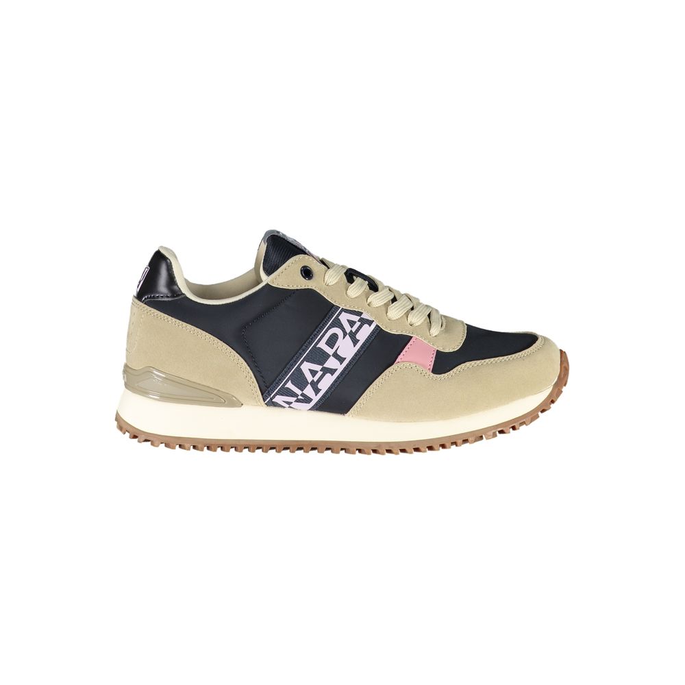 Napapijri Beige Sneakers med Snøre og Kontrastdetaljer