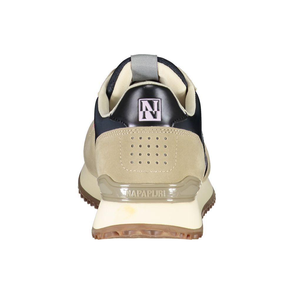 Napapijri Beige Sneakers med Snøre og Kontrastdetaljer