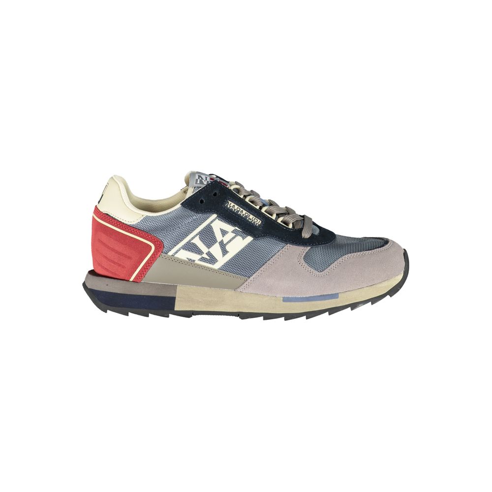 Napapijri Gray Leather Men Sneaker
