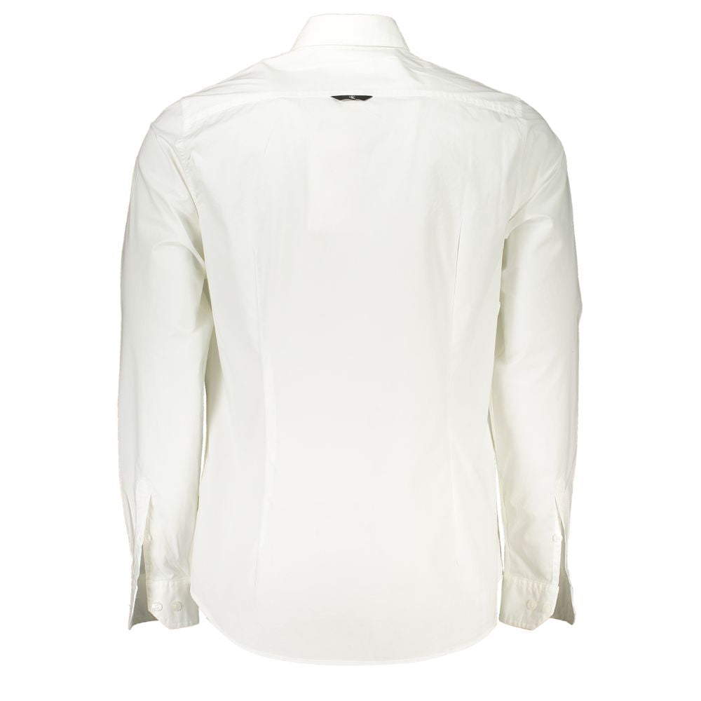 Calvin Klein Elegant Slim Fit Langærmet Hvid Skjorte