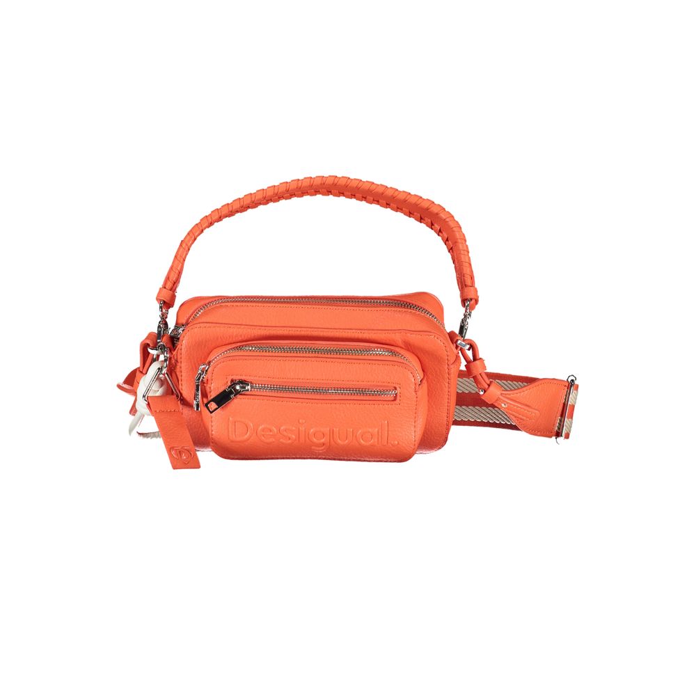 Desigual lyserød polyethylen håndtaske