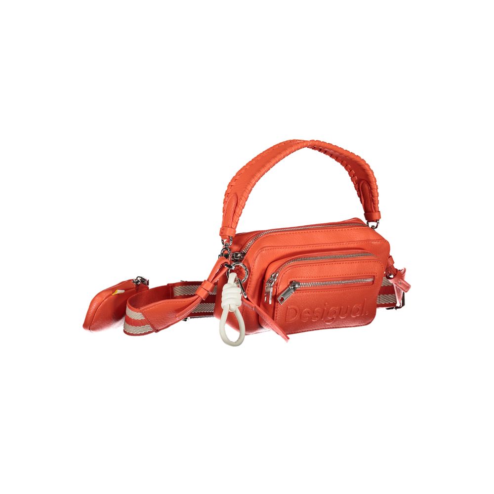 Desigual lyserød polyethylen håndtaske