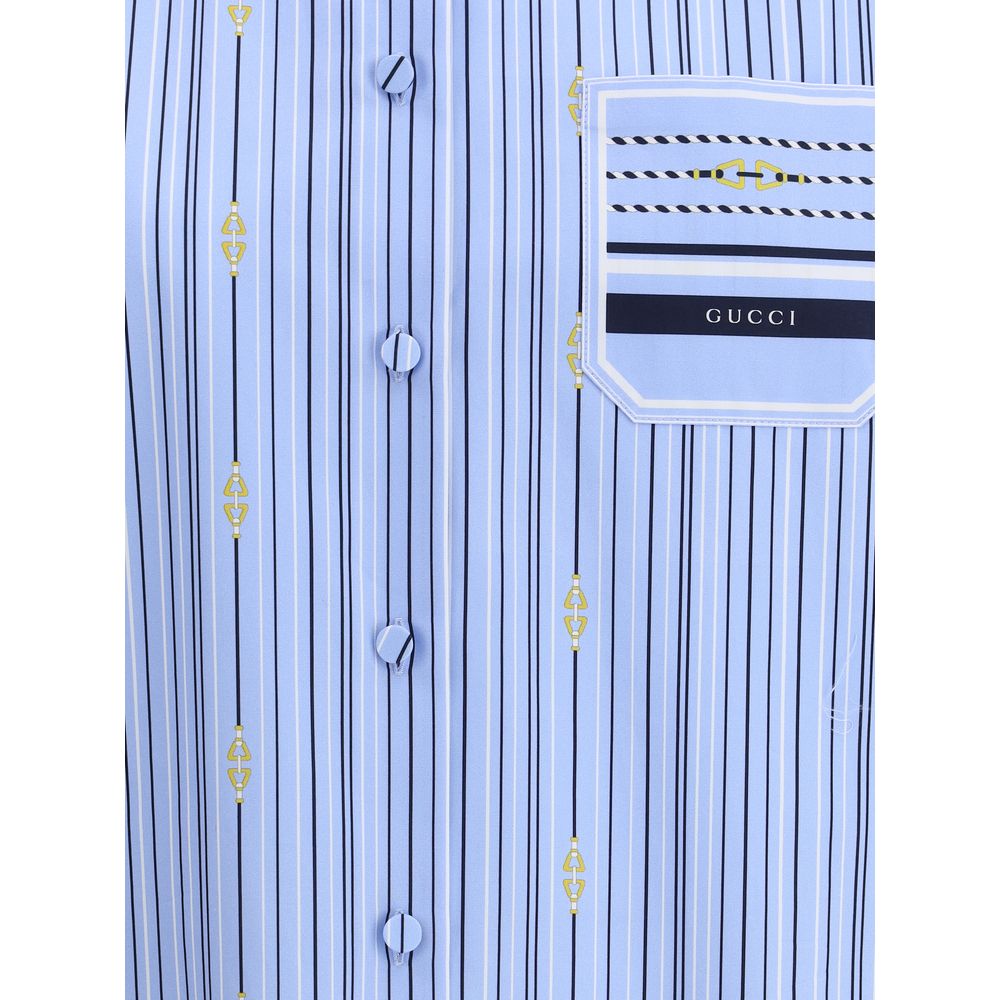 Gucci Stribet Skjorte