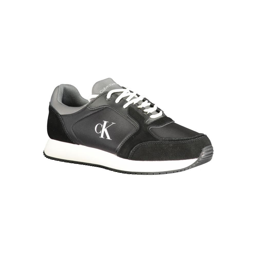 Calvin Klein sort lædersneaker til mænd