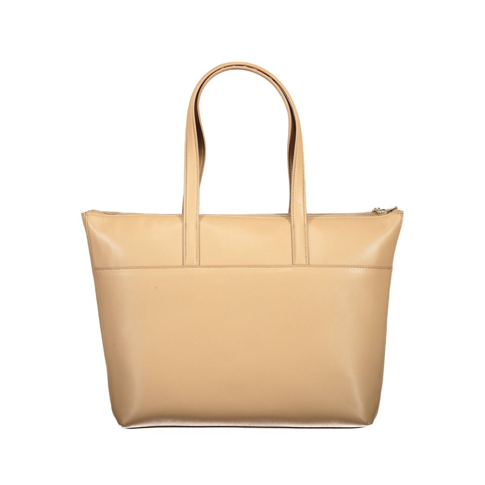 Calvin Klein Beige Polyester Dame Håndtaske