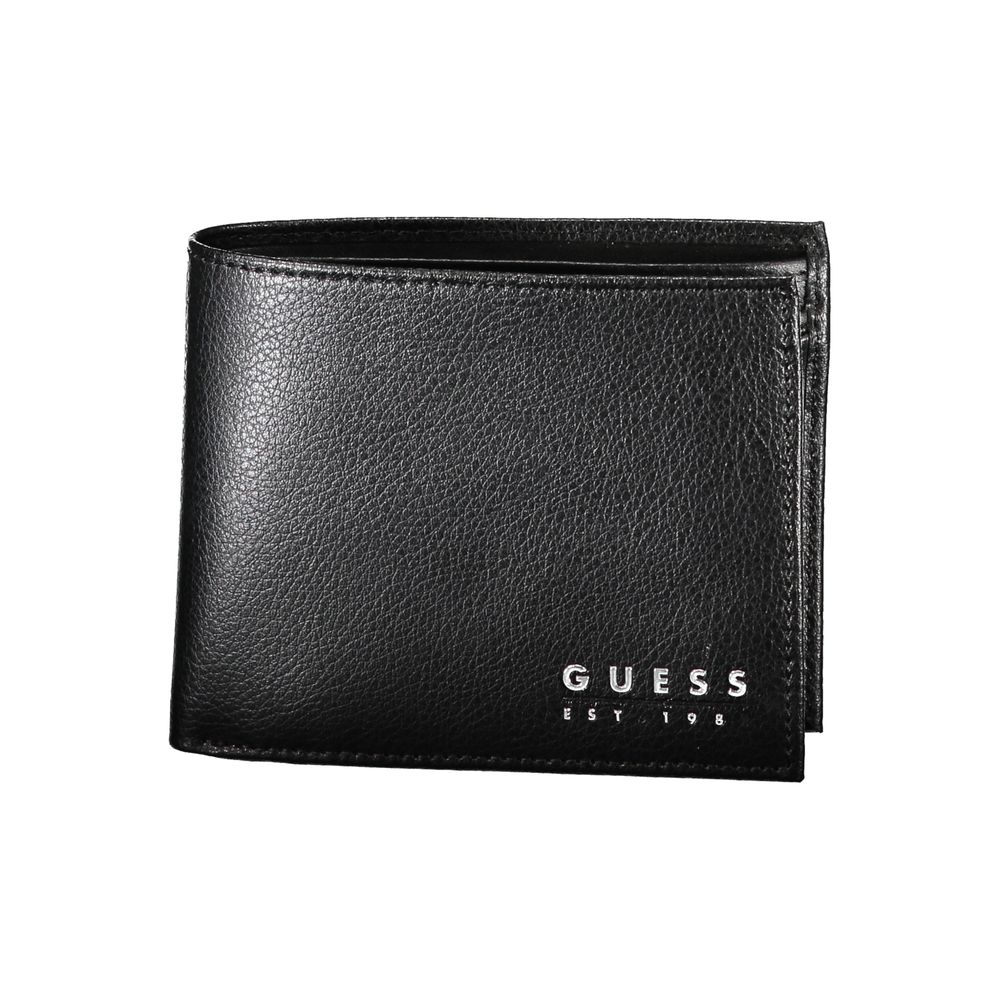 Guess Jeans Chic sort læderpung med to rum