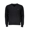 Harmont & Blaine Elegant V-hals Broderet Sort Sweater