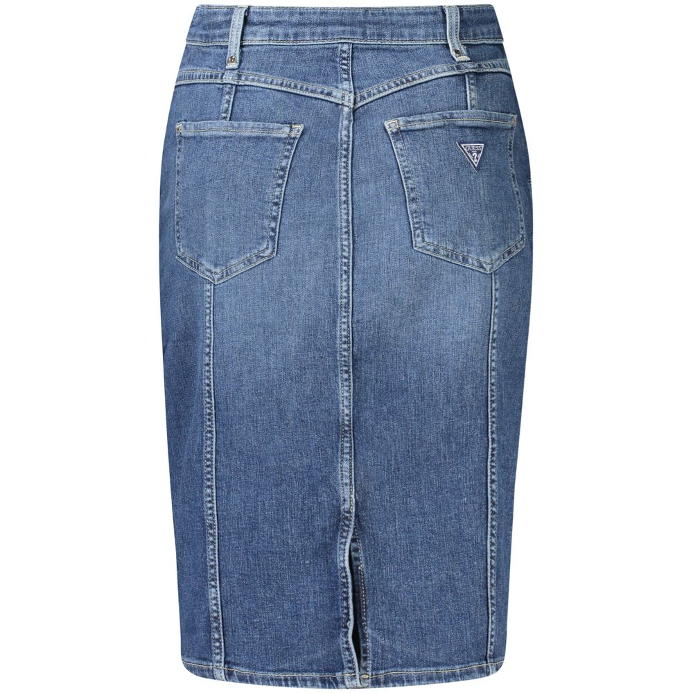 Guess Jeans Blå Bomuld Dame Nederdel