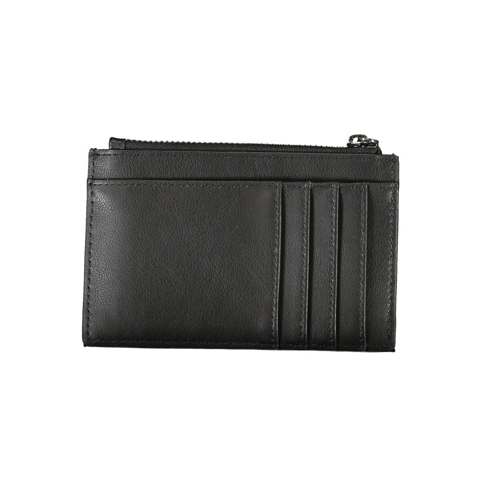 Calvin Klein Sleek sort lynlåspung med kontrastdetaljer