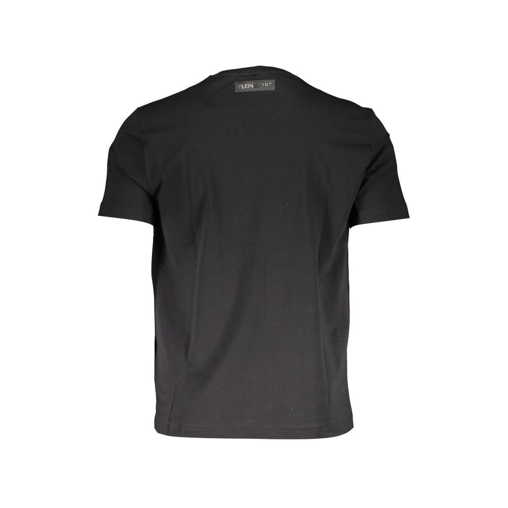 Plein Sport Sort Bomuld Herre T-shirt