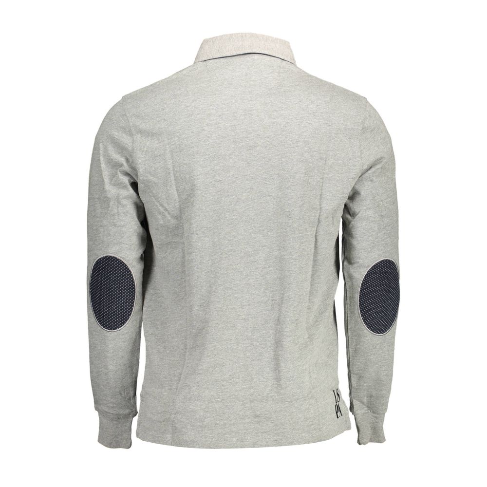 US POLO ASSN. Grå bomuldspoloshirt til mænd