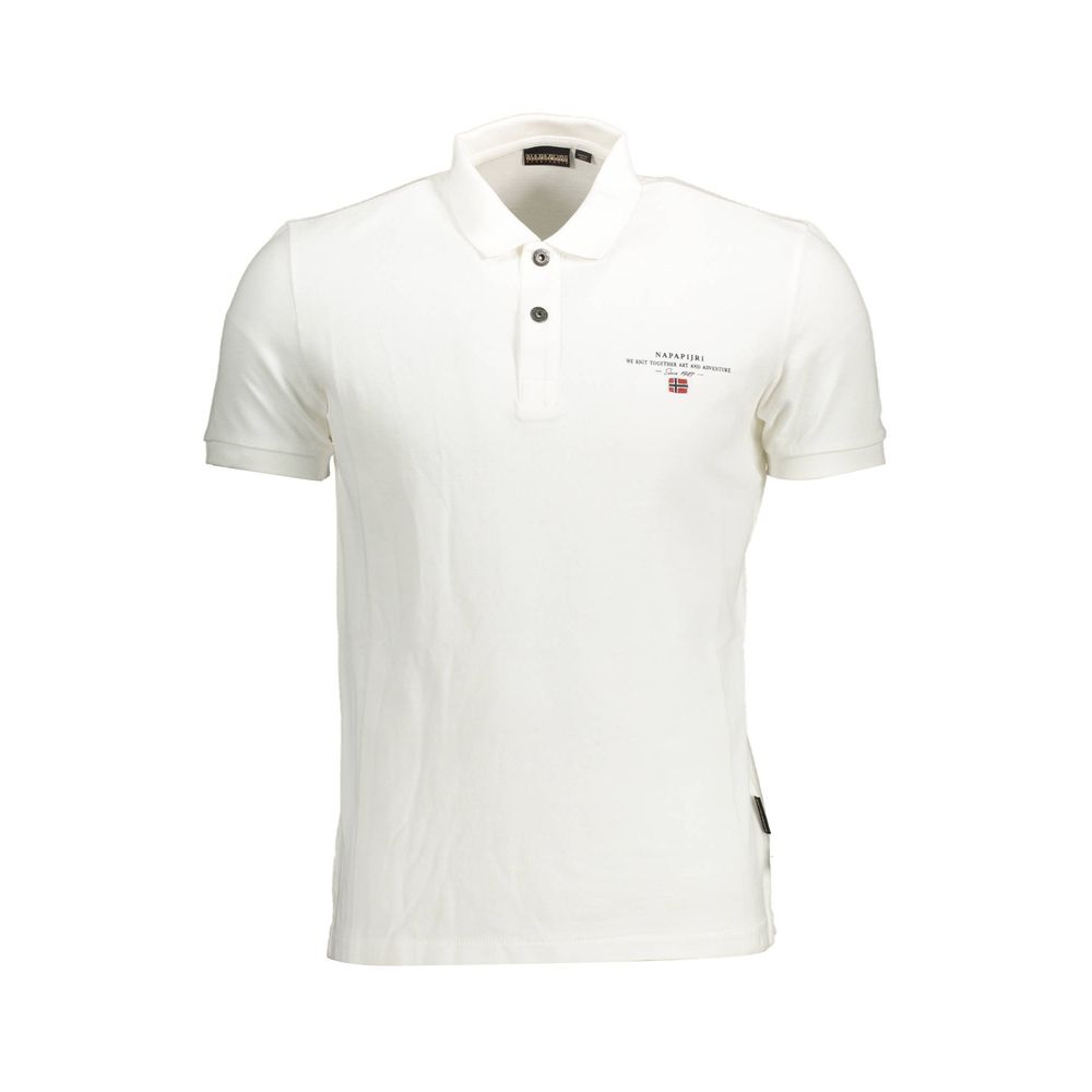 Napapijri Hvid Bomuld Herre Poloshirt