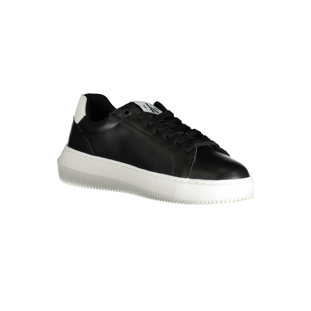 Calvin Klein sort lædersneaker til kvinder