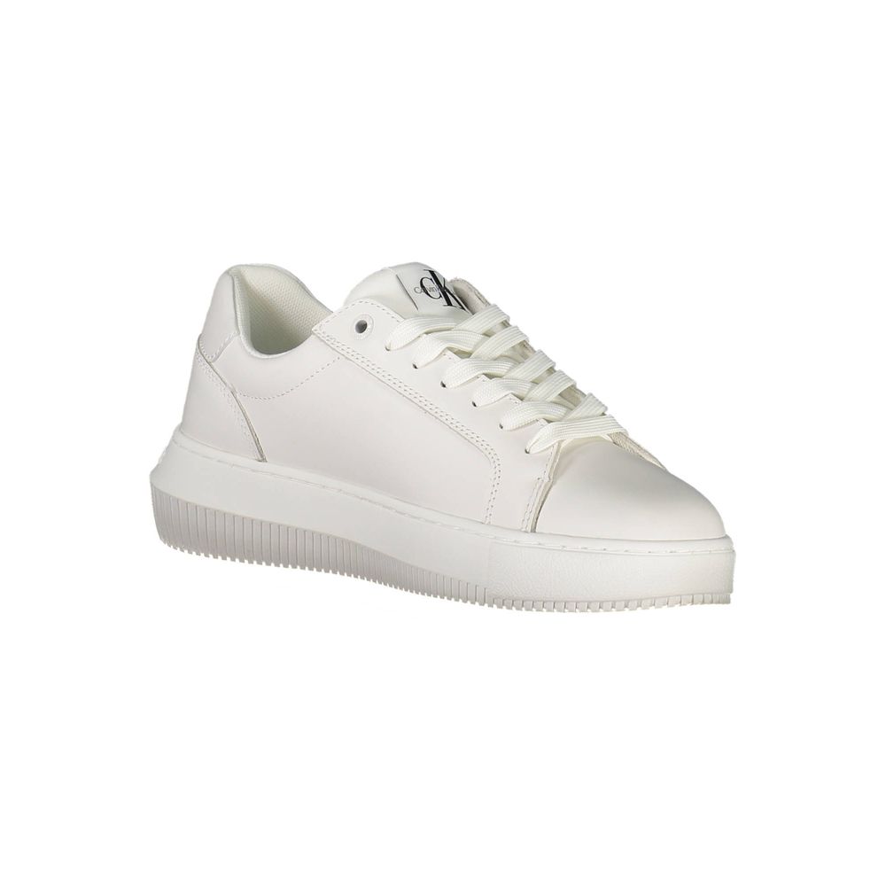 Calvin Klein Hvid Læder Dame Sneaker