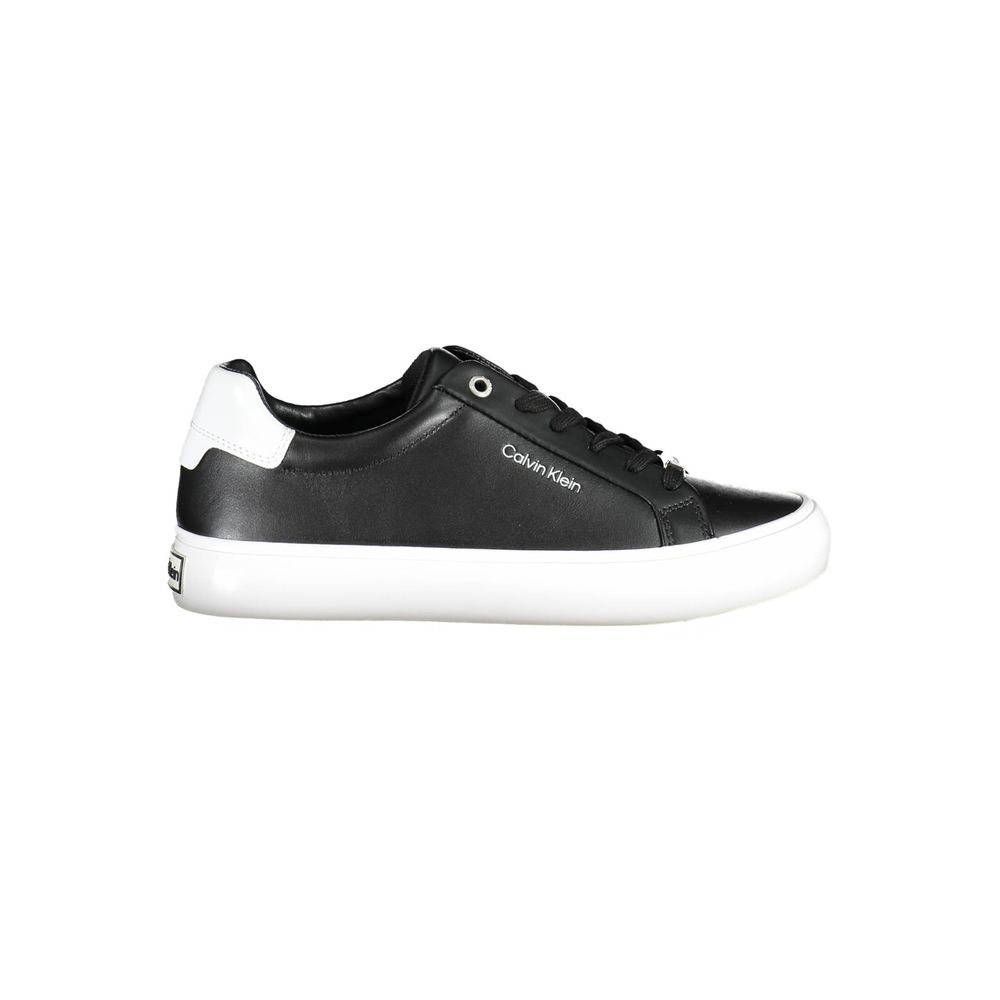 Calvin Klein sort lædersneaker til kvinder