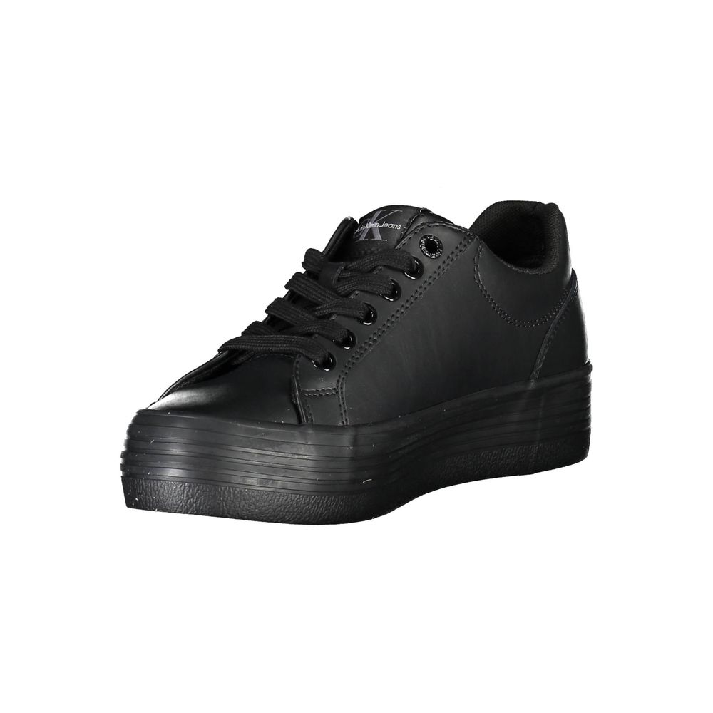 Calvin Klein sort lædersneaker til kvinder
