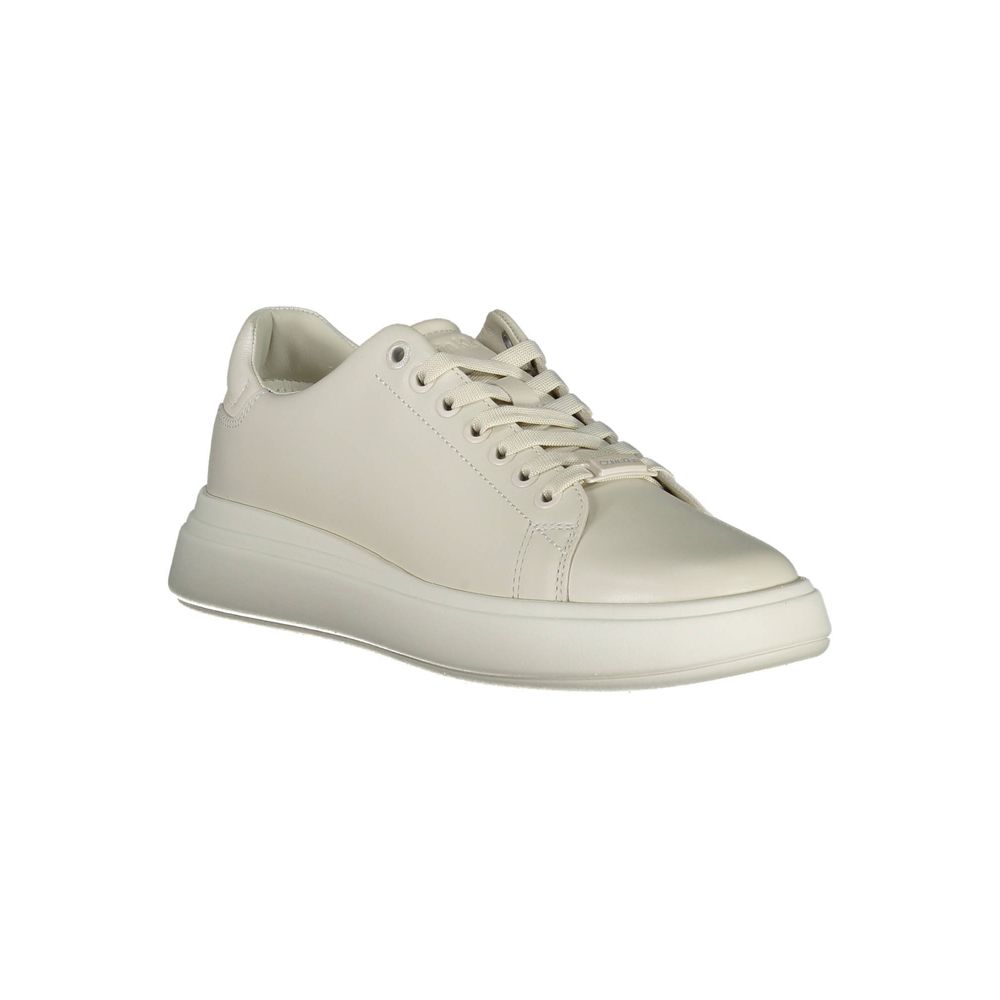 Calvin Klein Beige Læder Dame Sneaker