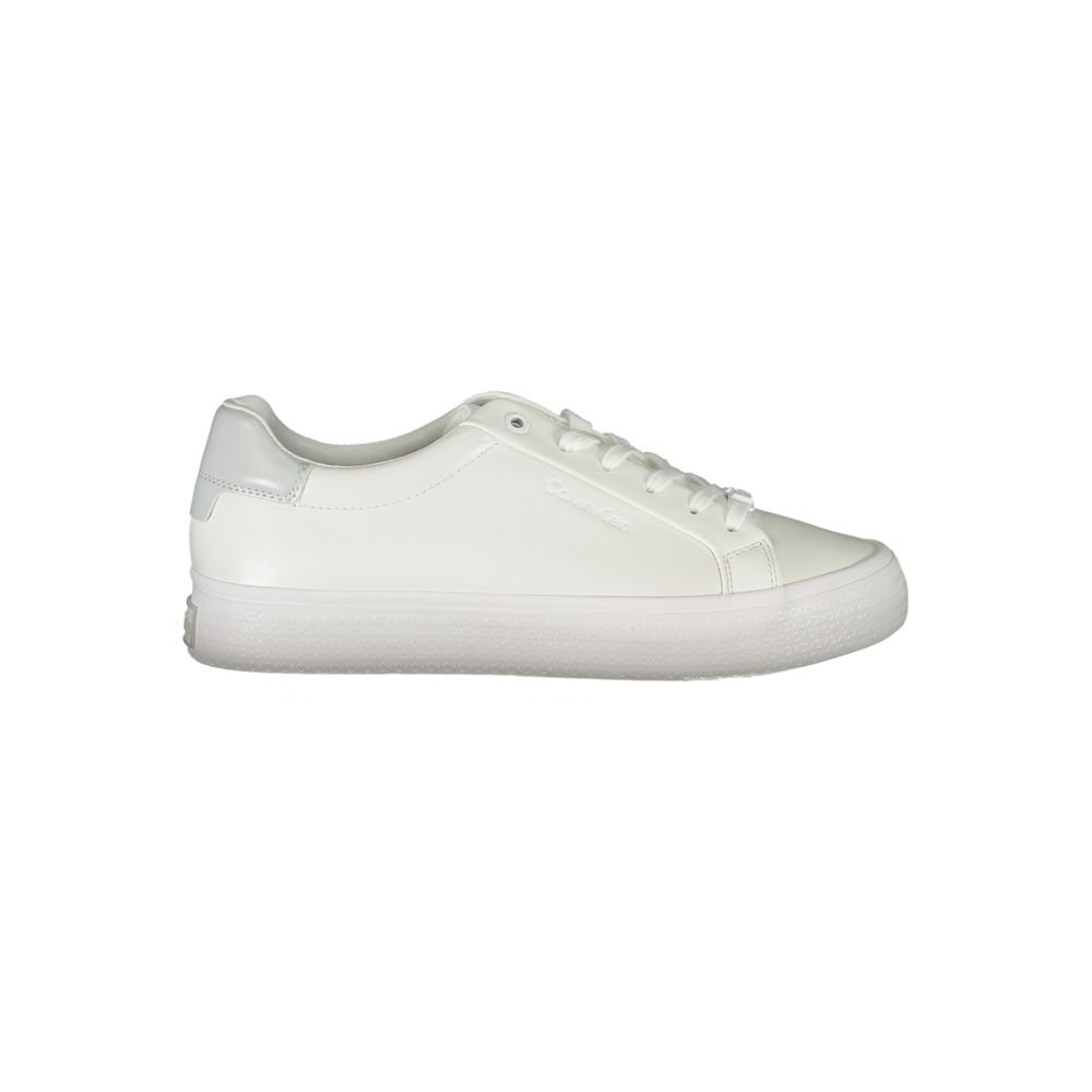 Calvin Klein Elegante Hvide Sneakers med Kontrastdetaljer