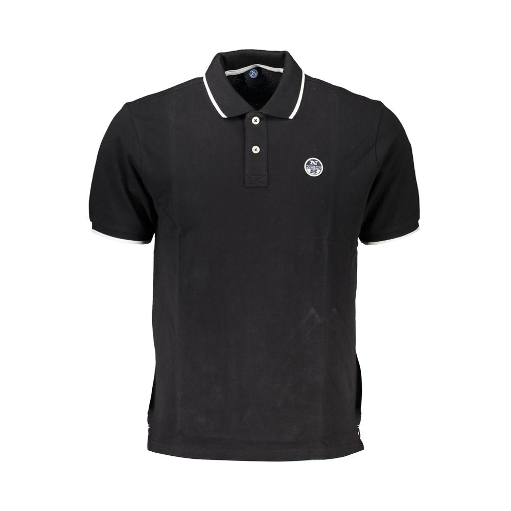 North Sails sort bomuldspoloshirt