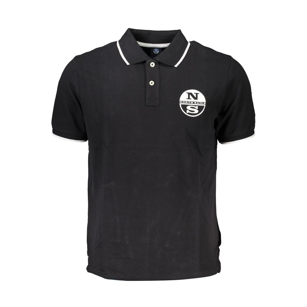 North Sails sort bomuldspoloshirt