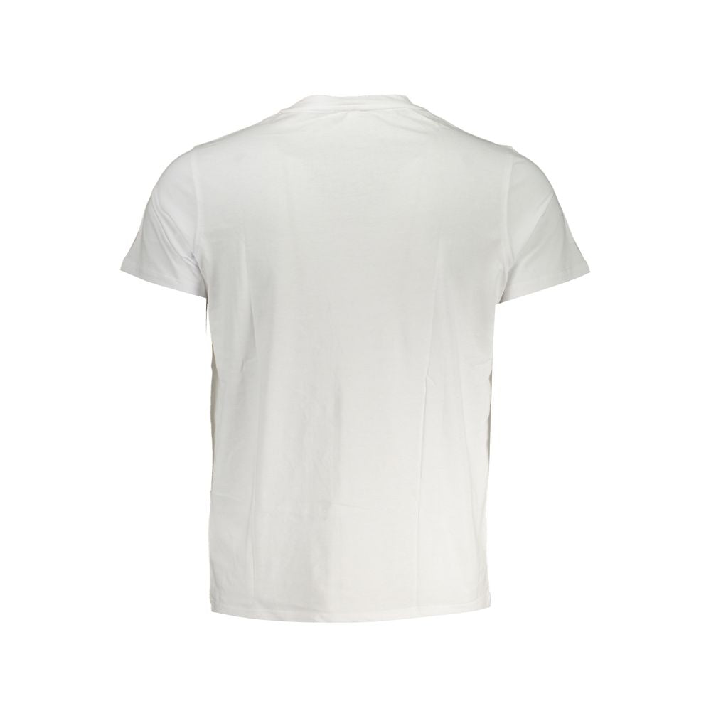 K-WAY Elegant Hvid Bomulds T-shirt med Lommedetalje