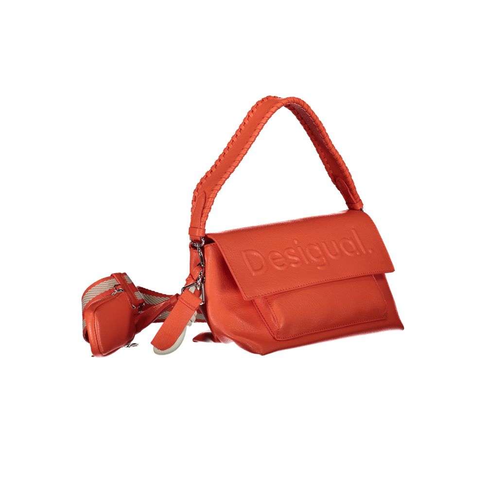 Desigual lyserød polyethylen håndtaske