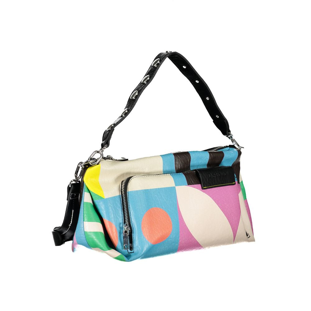 Desigual lyserød polyethylen håndtaske