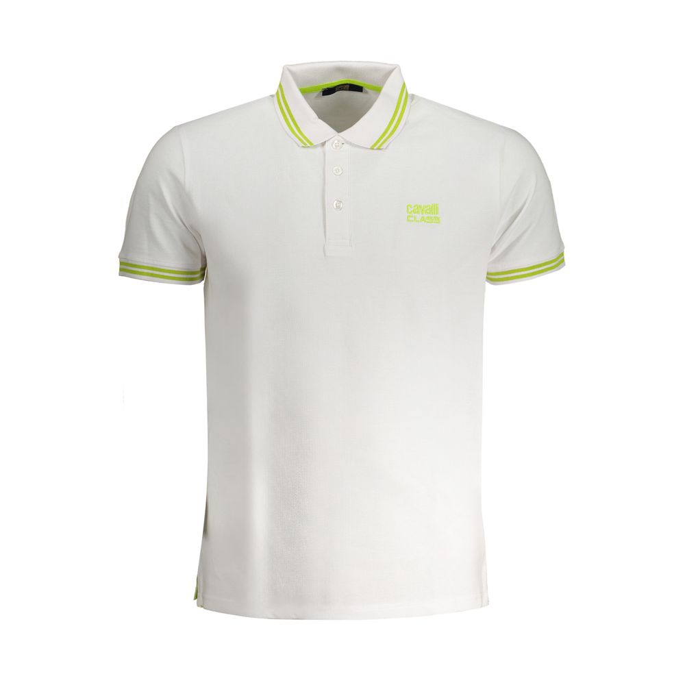 Cavalli Class hvid bomuldspoloshirt