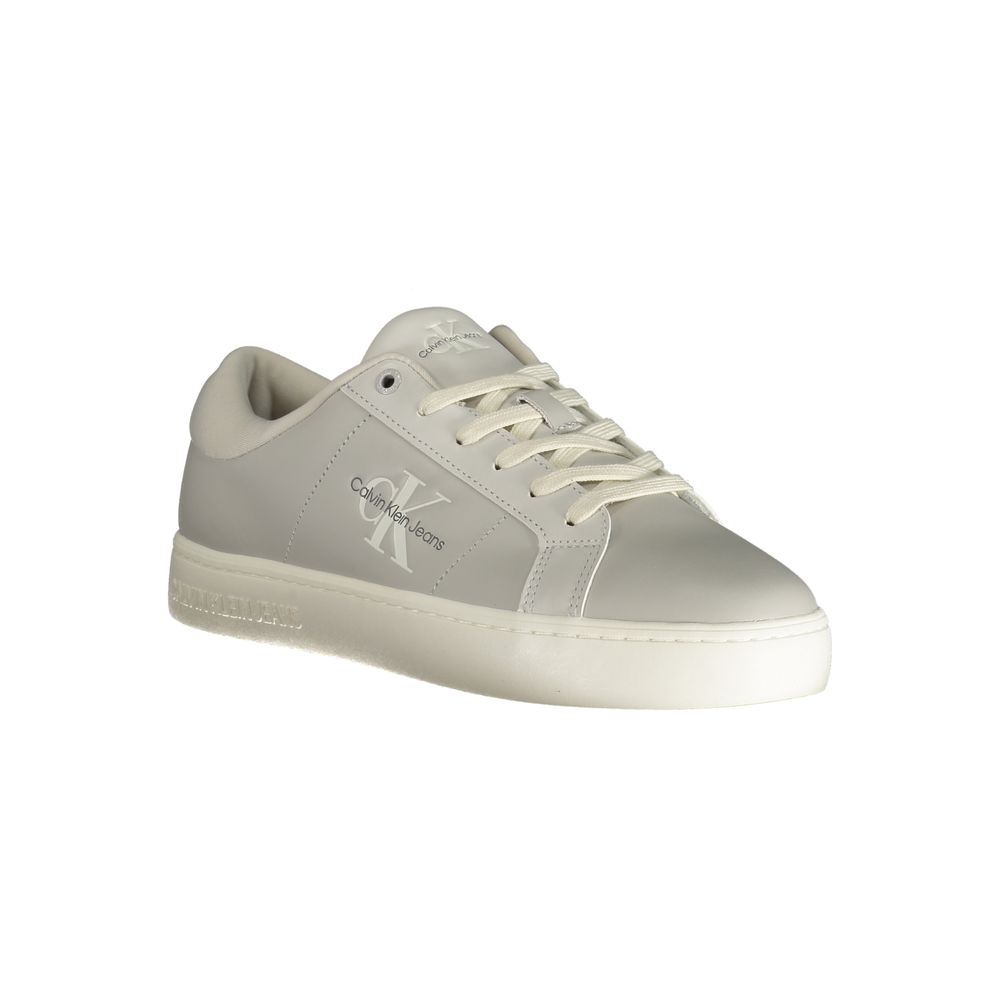Calvin Klein Grå Læder Herre Sneaker